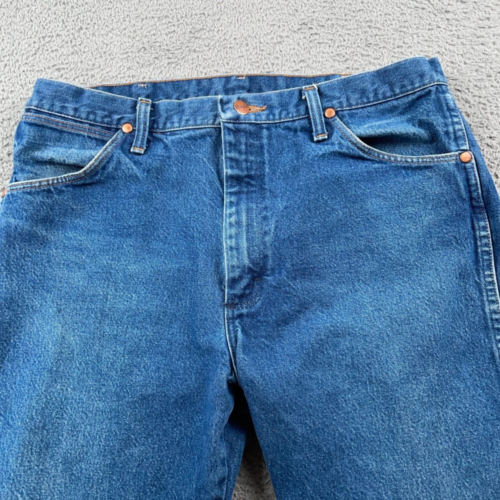 Wrangler Jeans Mens 36x29 Blue 13MWZ Cowboy Cut Original Fit Denim Western